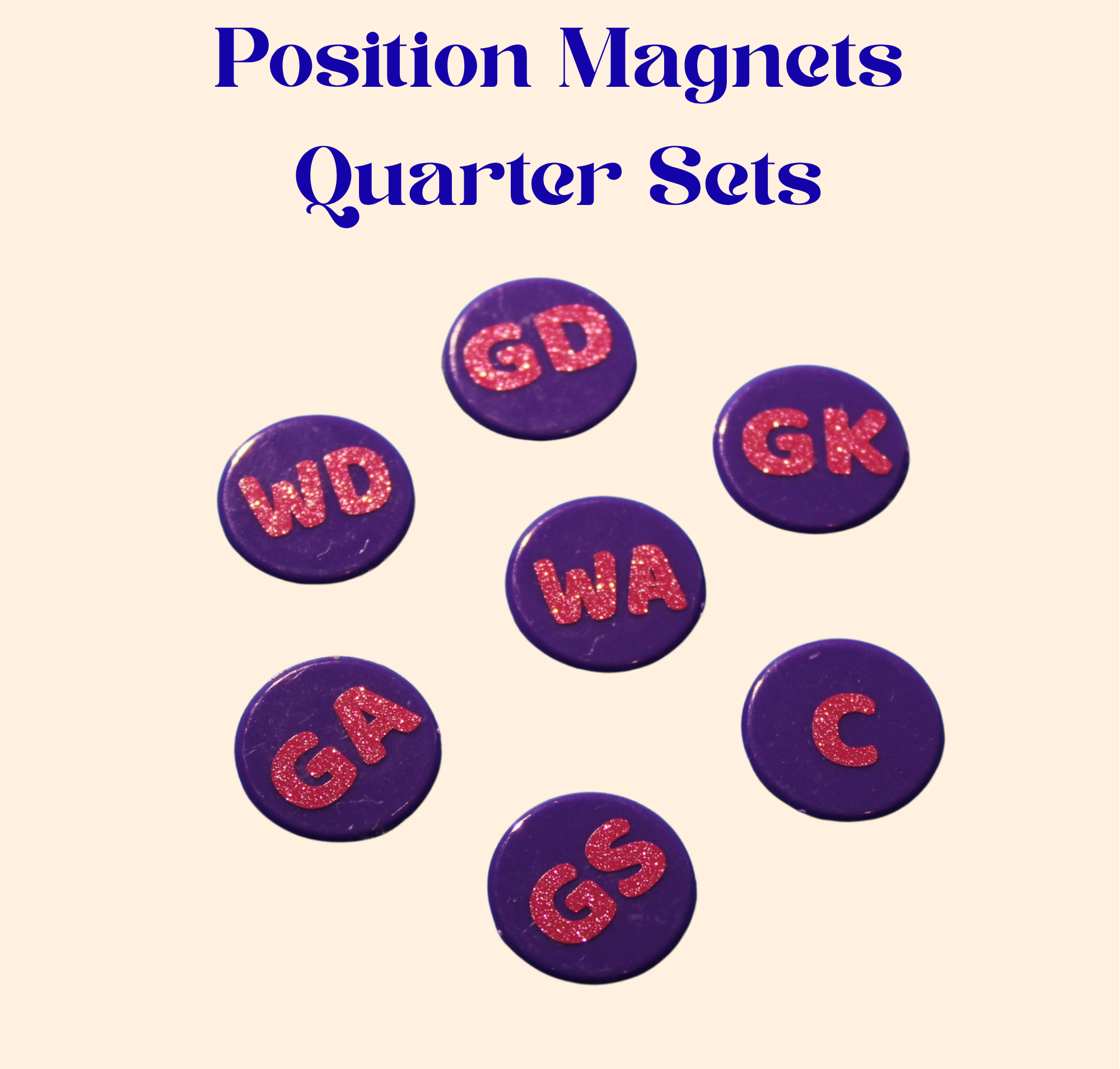 custom netball position magnets quarter sets custom netball position magnets quarter sets