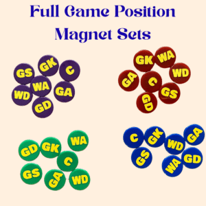 custom netball position magnets – full game sets